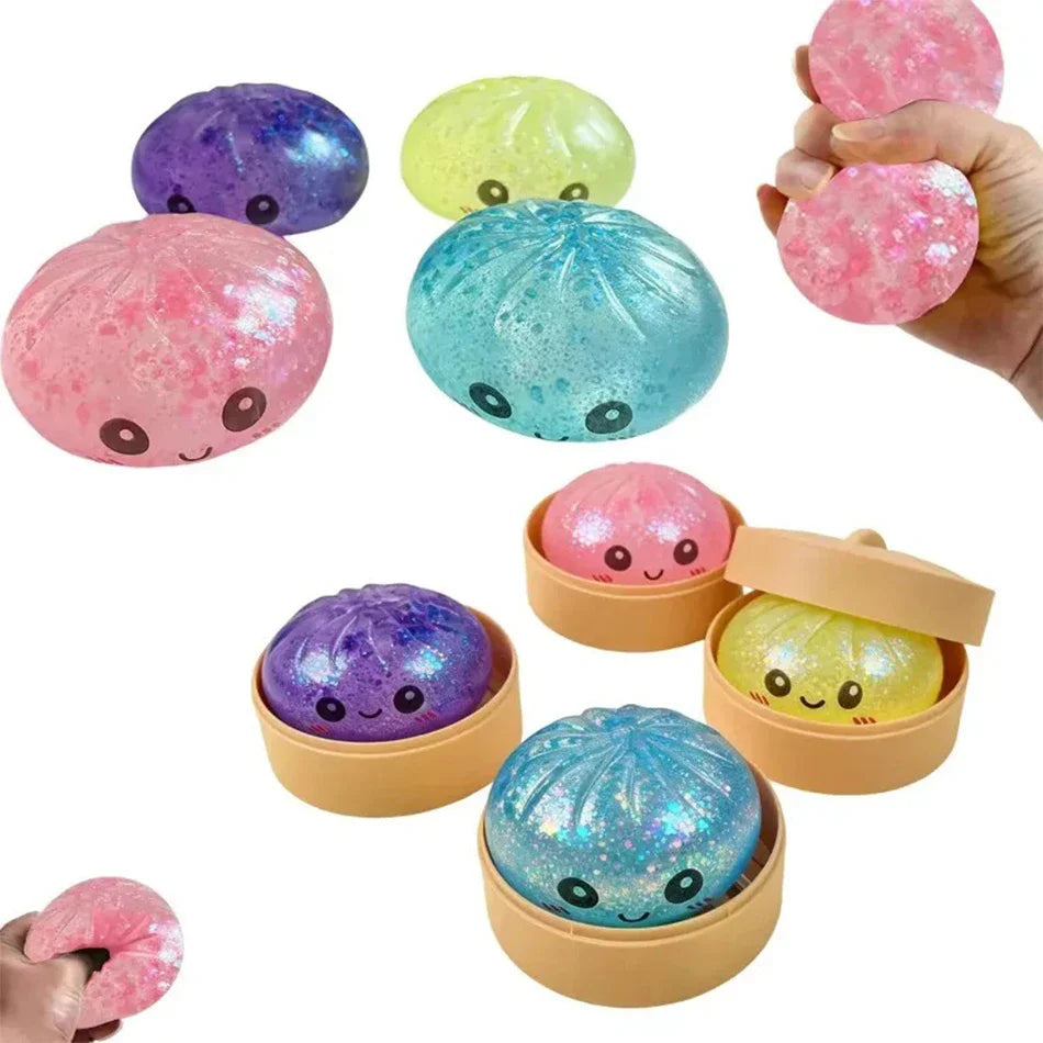 Glitter Dumpling Squishy Toy